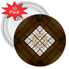 Steel Glass Roof Architecture 3  Buttons (10 Pack)  by Nexatart