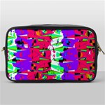 Colorful Glitch Pattern Design Toiletries Bags Front