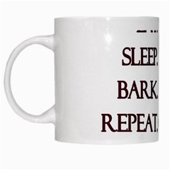 Eat, Sleep, Bark, Repeat Pug White Mugs by Valentinaart