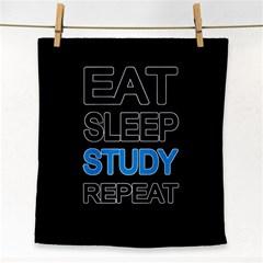 Eat Sleep Study Repeat Face Towel by Valentinaart