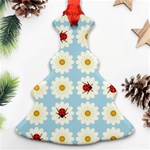 Ladybugs Pattern Christmas Tree Ornament (Two Sides) Front