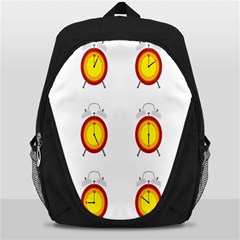 Alarm Clock Time Circle Orange Hour Backpack Bag by Mariart