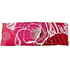 Flower Red Sakura Pink Body Pillow Case (dakimakura) by Mariart