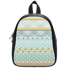 Circle Polka Plaid Triangle Gold Blue Flower Floral Star School Bags (small)  by Mariart