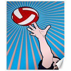 Volly Ball Sport Game Player Canvas 8  X 10  by Mariart