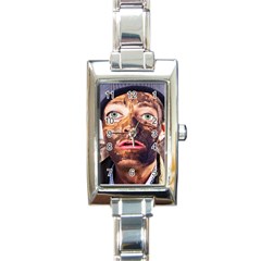 Shitfaced Rectangle Italian Charm Watch by RakeClag