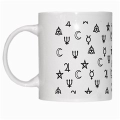 Witchcraft Symbols  White Mugs by Valentinaart