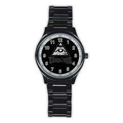 Illuminati Stainless Steel Round Watch by Valentinaart