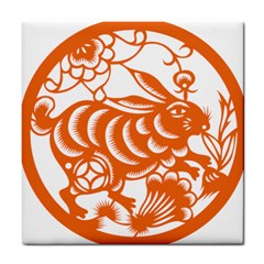 Chinese Zodiac Horoscope Rabbit Star Orange Tile Coasters by Mariart