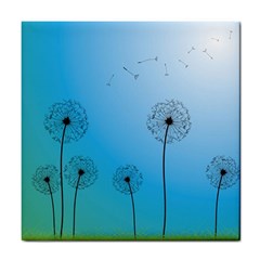 Flower Back Blue Green Sun Fly Tile Coasters by Mariart