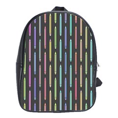 Pencil Stationery Rainbow Vertical Color School Bags(large)  by Mariart