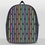 Pencil Stationery Rainbow Vertical Color School Bags(Large)  Front