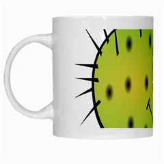 Thorn Face Mask Animals Monster Green Polka White Mugs by Mariart