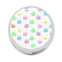 Egg Easter Smile Face Cute Babby Kids Dot Polka Rainbow 4-port Usb Hub (two Sides)  by Mariart