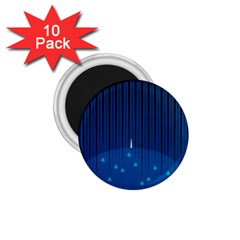 Rain Blue Sky Water Black Line 1 75  Magnets (10 Pack)  by Mariart