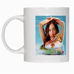 Woman In Pool White Mugs by RakeClag