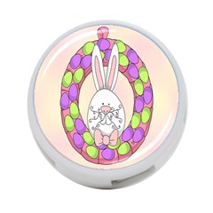 Make An Easter Egg Wreath Rabbit Face Cute Pink White 4-port Usb Hub (two Sides)  by Mariart