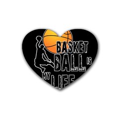 Basketball Is My Life Heart Coaster (4 Pack)  by Valentinaart