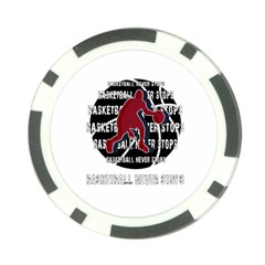 Basketball Never Stops Poker Chip Card Guard by Valentinaart