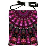 Pink Vortex Half Kaleidoscope  Shoulder Sling Bags Front