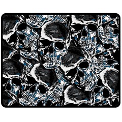 Skulls Pattern Fleece Blanket (medium)  by ValentinaDesign