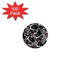 Skull Pattern 1  Mini Buttons (100 Pack)  by ValentinaDesign