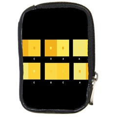 Horizontal Color Scheme Plaid Black Yellow Compact Camera Cases by Mariart