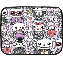 Kawaii Graffiti And Cute Doodles Double Sided Fleece Blanket (mini)  by Nexatart