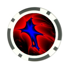 Space Red Blue Black Line Light Poker Chip Card Guard by Mariart