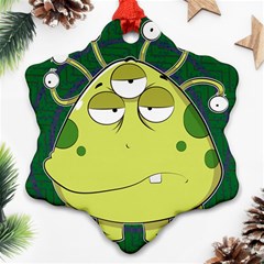 The Most Ugly Alien Ever Ornament (snowflake) by Catifornia