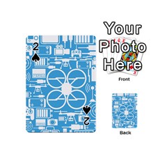 Drones Registration Equipment Game Circle Blue White Focus Playing Cards 54 (mini)  by Mariart