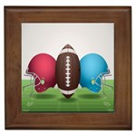 Helmet Ball Football America Sport Red Brown Blue Green Framed Tiles Front