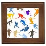 Sport Player Playing Framed Tiles Front