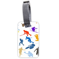 Sport Player Playing Luggage Tags (two Sides) by Mariart