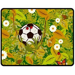 Ball On Forest Floor Double Sided Fleece Blanket (medium)  by linceazul