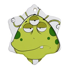 The Most Ugly Alien Ever Snowflake Ornament (two Sides) by Catifornia