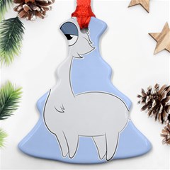 Grumpy Persian Cat Llama Ornament (christmas Tree)  by Catifornia