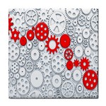 Iron Chain White Red Tile Coasters Front