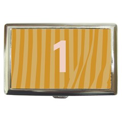 Number 1 Line Vertical Yellow Pink Orange Wave Chevron Cigarette Money Cases by Mariart