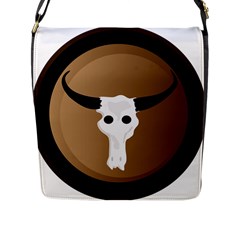 Logo The Cow Animals Flap Messenger Bag (l)  by Nexatart