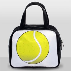 Tennis Ball Ball Sport Fitness Classic Handbags (2 Sides) by Nexatart