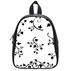 Black Leaf Tatto School Bags (small)  by Mariart