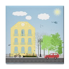 Urban Scene Tile Coasters by linceazul