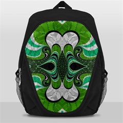 Fractal Art Green Pattern Design Backpack Bag by Nexatart