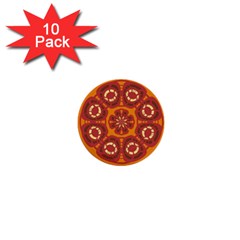 Dark Red Abstract 1  Mini Buttons (10 Pack)  by linceazul