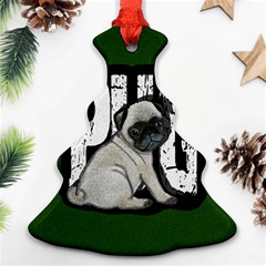 Pug Christmas Tree Ornament (two Sides) by Valentinaart