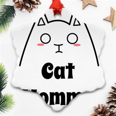 Love My Cat Mommy Ornament (snowflake) by Catifornia