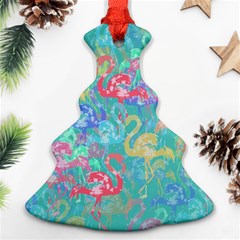 Flamingo Pattern Christmas Tree Ornament (two Sides) by Valentinaart