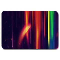 Perfection Graphic Colorful Lines Large Doormat  by Mariart