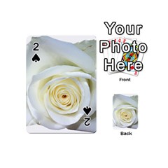 Flower White Rose Lying Playing Cards 54 (mini)  by Nexatart